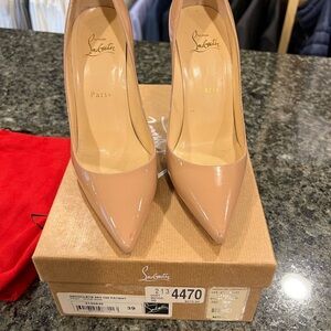 Christian Louboutin Beige Patent Leather Heels